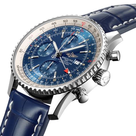 breitling navitimer chronograph gmt 46 blue|More.